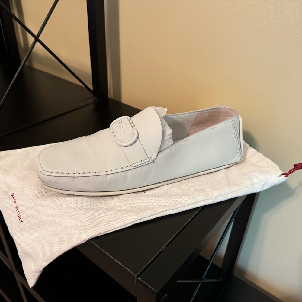 Salvatore Ferragamo men’s shoes white size 10